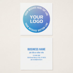 Cartes De Visite Votre logo Ombre de bleu à violet et texte circu