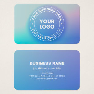 Cartes De Visite Votre logo   Ombre de couleur moderne délavée et t