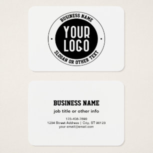 Cartes De Visite Votre logo ou design d'entreprise Texte éditable