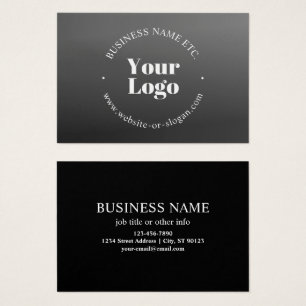 Cartes De Visite Votre logo ou design d'entreprise & texte modifiab