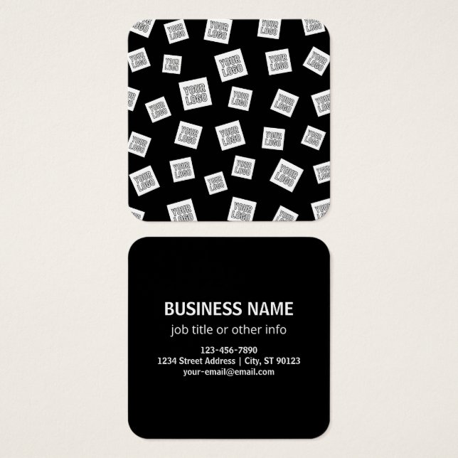 Cartes De Visite Votre logo, photo ou autre image | Placement aléat (Devant & derrière)