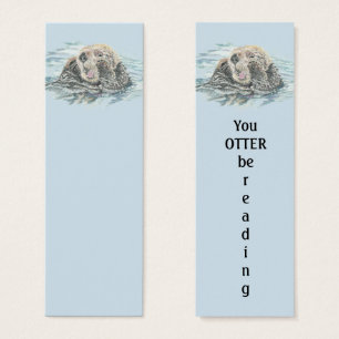 Cartes De Visite Vous LOUTRE lisiez le signet d'amusement