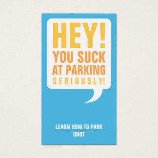 Cartes De Visite Vous sucez au parking