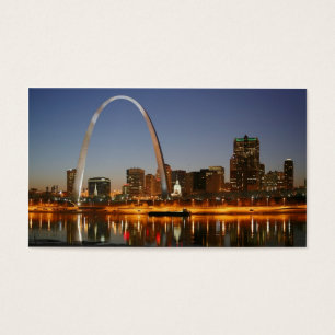 Cartes De Visite Voûte de passage St Louis Mississippi la nuit