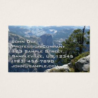 Cartes De Visite Vue de Yosemite Mountain dans le parc national de
