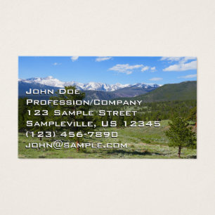 Cartes De Visite Vue panoramique des montagnes Rocheuses