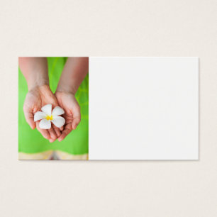 Cartes De Visite White Frangipani flowers
