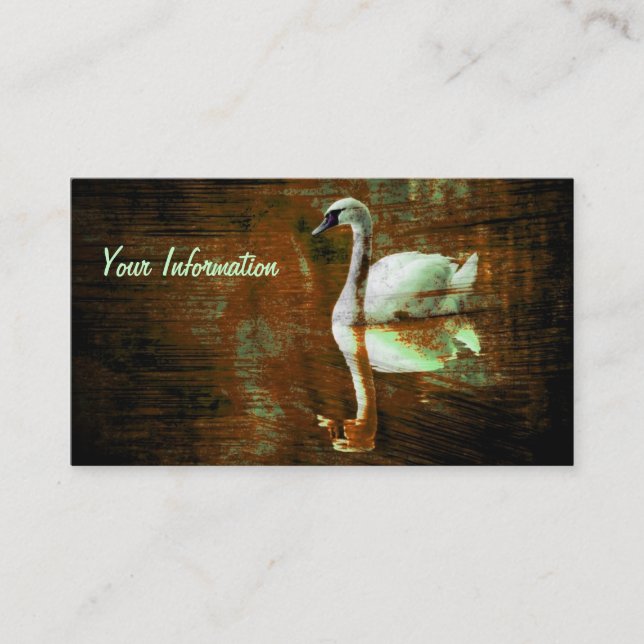 Cartes de visite White Swan Grunge (Devant)