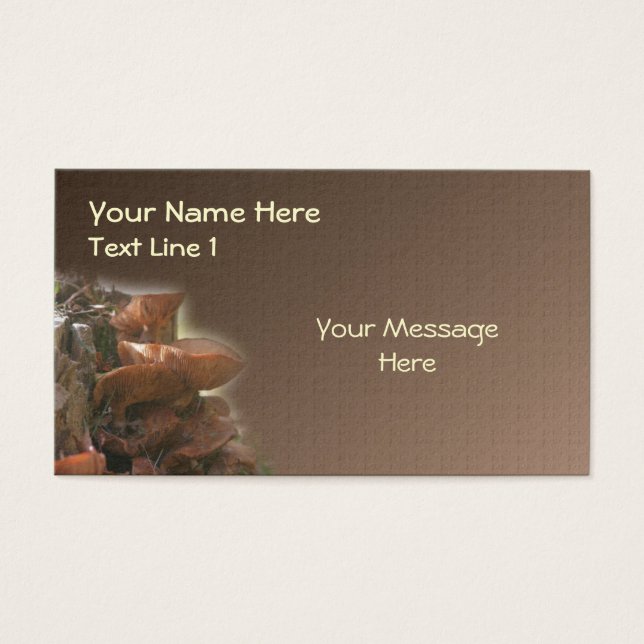 Cartes De Visite Wild Brown Champhroom Stack Nature (Devant)