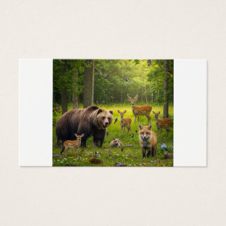 Cartes De Visite Wild Wonders : Exploration des animaux de la forêt