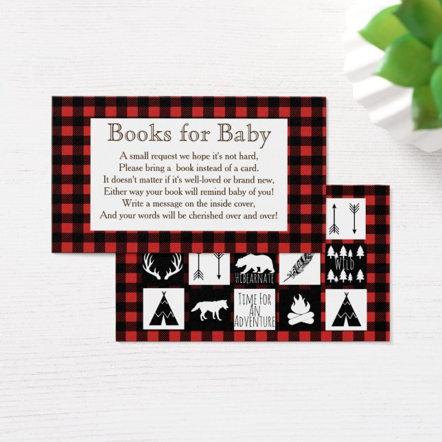 Cartes De Visite Wilderness rustique & Animaux Buffalo Check Plaid (Bureau)