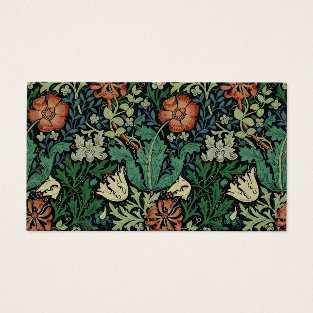 Cartes De Visite William Morris Compton Floral Art (Devant)