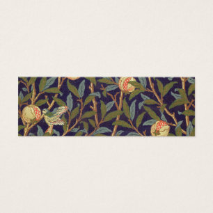 Cartes De Visite William Morris Oiseau Et Grenade Art Vintage