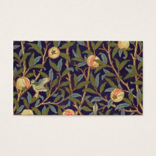 Cartes De Visite William Morris Oiseau Et Grenade Art Vintage