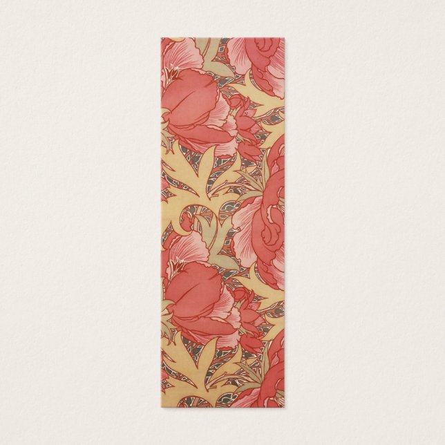 Cartes De Visite William Morris Poppies Floral Art (Devant)