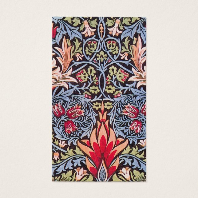 Cartes De Visite William Morris Snakeshead Floral Art Nouveau (Devant)