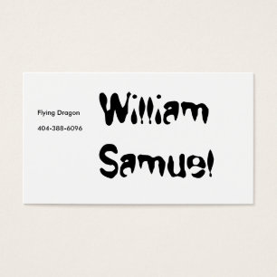 Cartes De Visite William Samuel, dragon de vol
