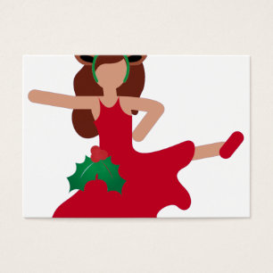 Cartes De Visite xmas flamenco danseur émoji