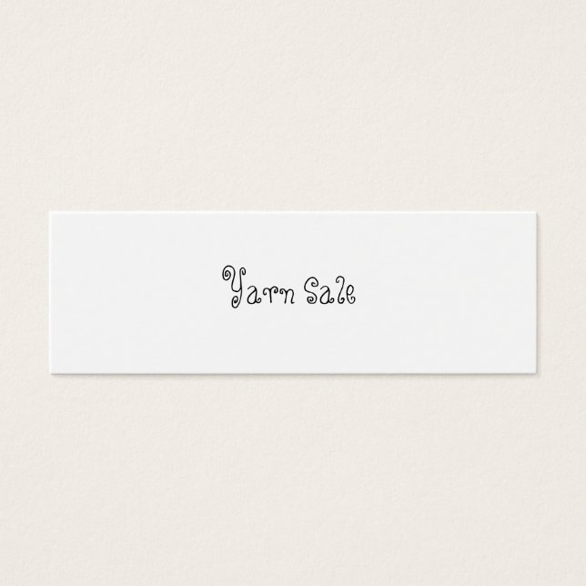 Cartes De Visite Yarn Sale (Devant)