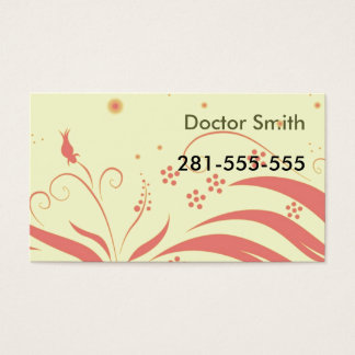 Cartes De Visite yellowpinkpattern, docteur Smith, 281-555-555