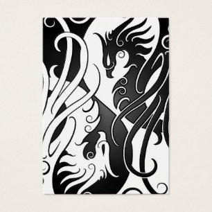 Cartes De Visite Yin blanc et noir Yang Phoenix