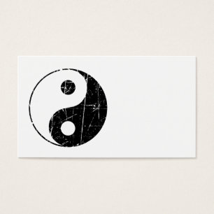 Cartes De Visite Yin vintage noir rayé Yang