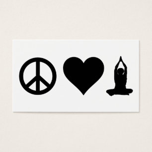 Cartes De Visite Yoga d'amour de paix