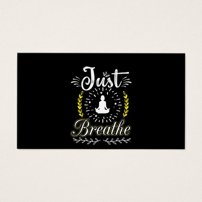 Cartes De Visite Yoga Lover | Respirer (Devant)