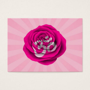 Cartes De Visite Yoga OM de rose de rose
