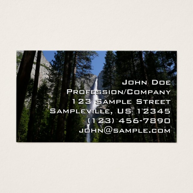 Cartes De Visite Yosemite Falls et Woods Paysage Photographie (Devant)