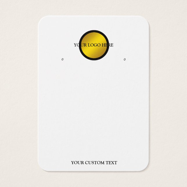 Cartes De Visite Your Logo QR Earring Display Card (Devant)