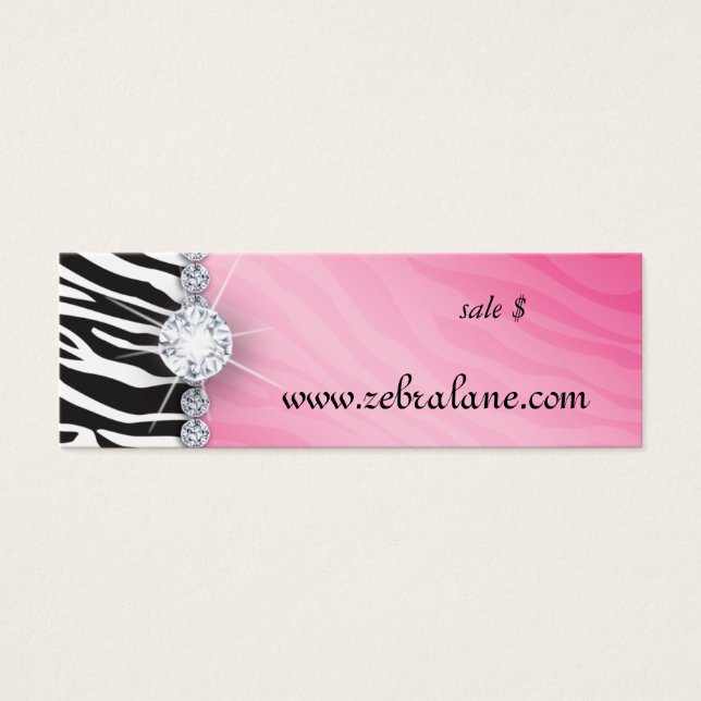 Cartes De Visite Zebra Jewelry Hang Tag Mode (Devant)