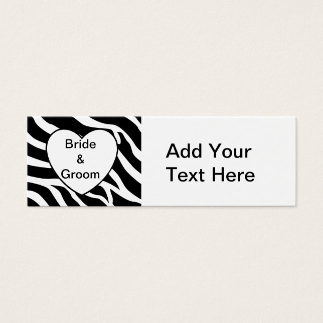 Cartes De Visite Zebra Mariage (Devant)