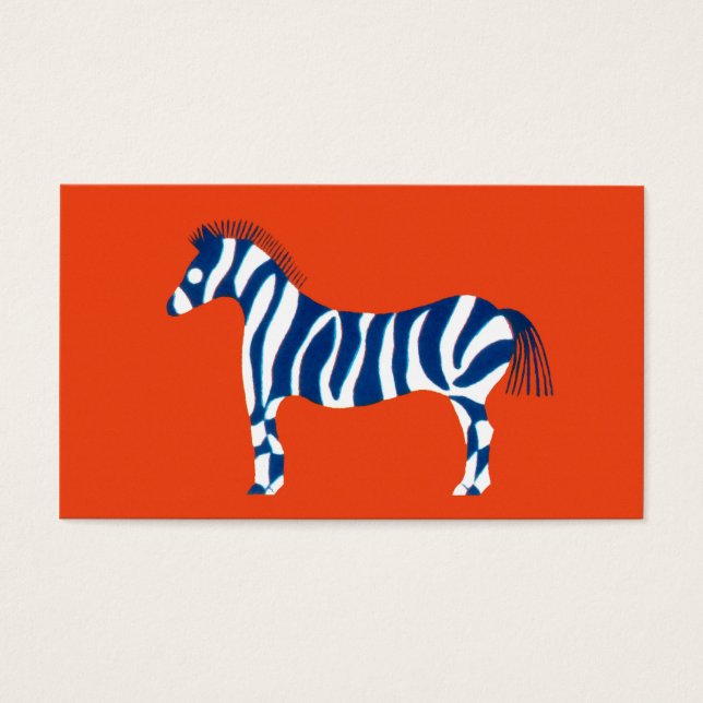 Cartes De Visite Zebra Pop Art (Devant)