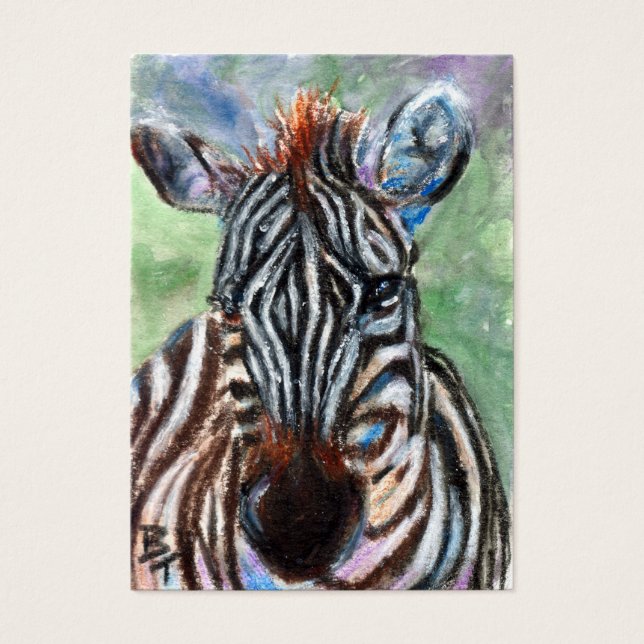 Cartes De Visite Zebra Portrait ACEO ArtCard (Devant)