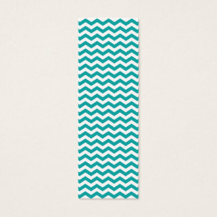 Cartes De Visite Zigzag blanc vert turquoise de Chevron