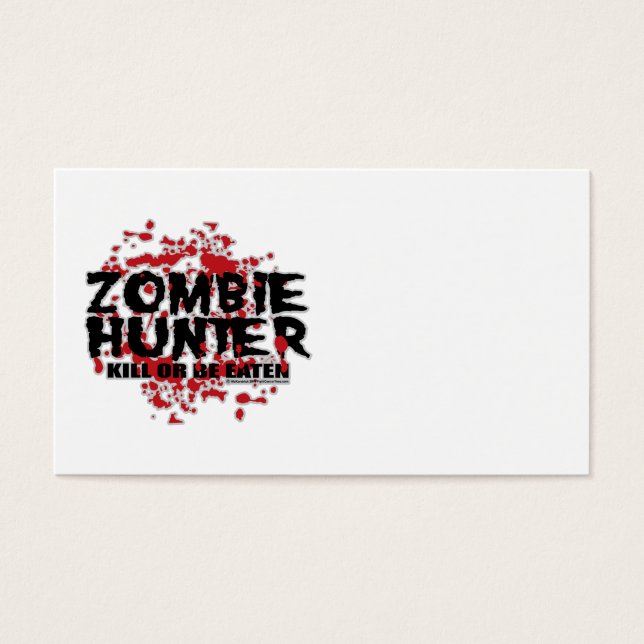 Cartes De Visite Zombie Hunter (Devant)