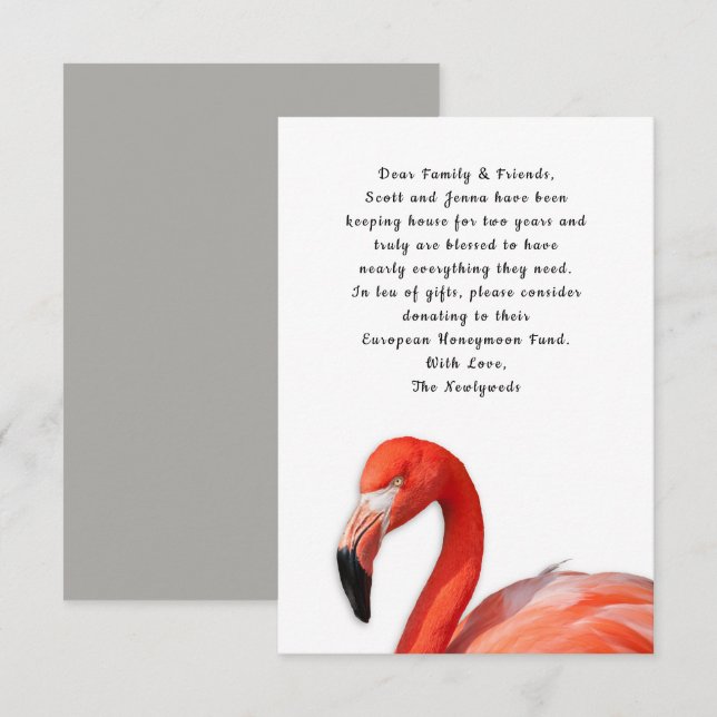 Cartes de voeu personnalisées Tropical Flamingo (Devant / Derrière)