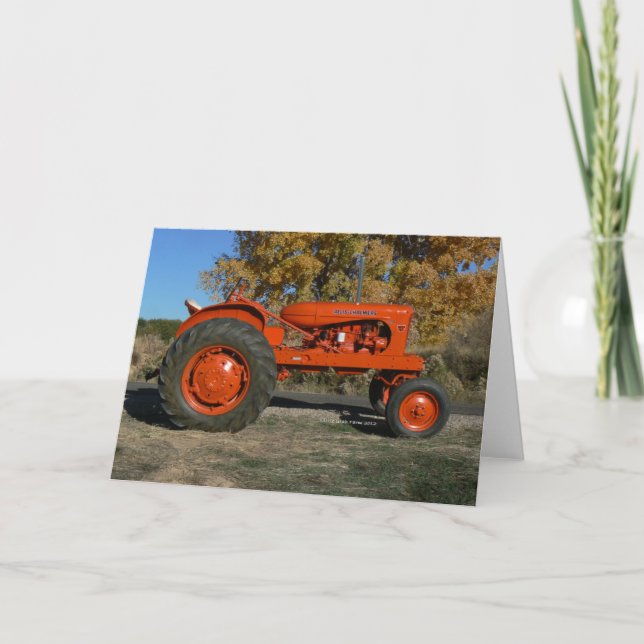 Cartes de voeux 1955 de tracteur d'Allis Chalmers (Devant)