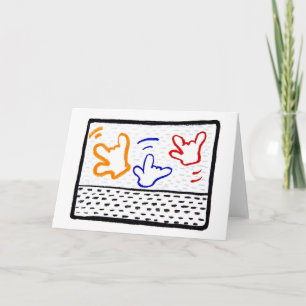 Cartes de voeux : 3 Haring ILYs