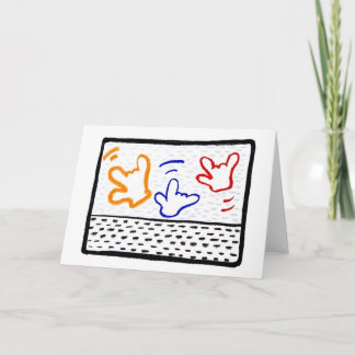 Cartes de voeux : 3 Haring ILYs