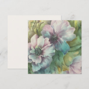 Cartes de vœux à motif de rose d'hiver à l'aquarel