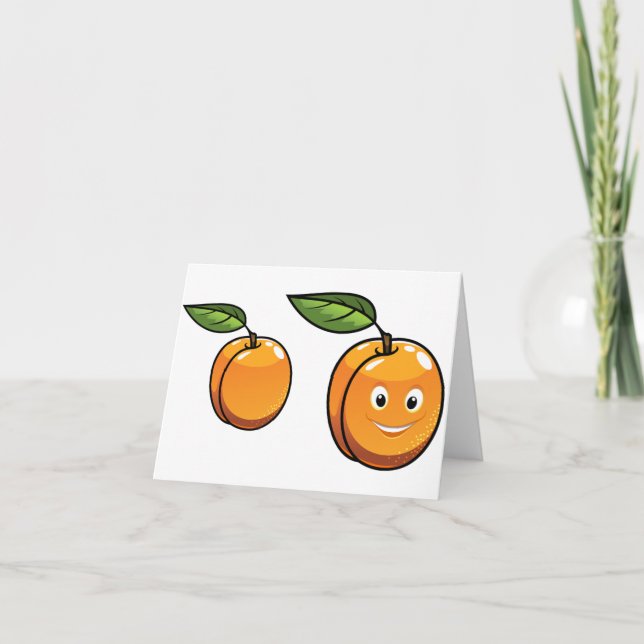Cartes de vœux Abricot Joyeux (Devant)