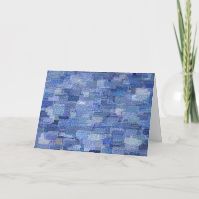 Cartes de voeux Abstrait de briques pour les blues (Devant)