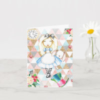 Cartes de vœux Alice au pays des merveilles
