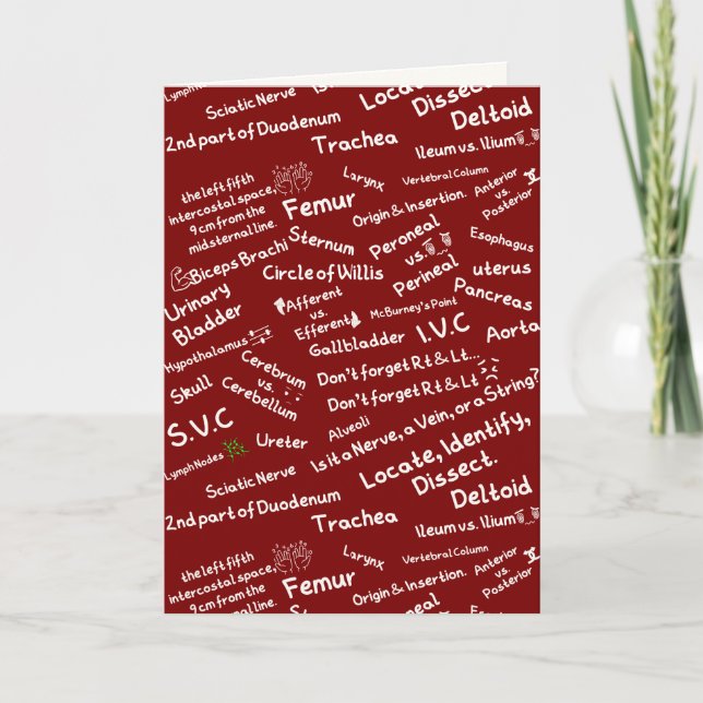 Cartes de vœux Anatomie médicale esthétique Notes (Devant)