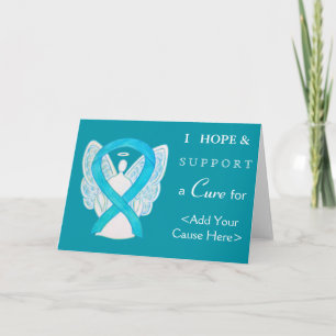 Cartes de voeux Angel de Ribbon de sensibilisation