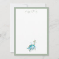 Cartes de vœux aquarelle côtière Noël Tortue de me