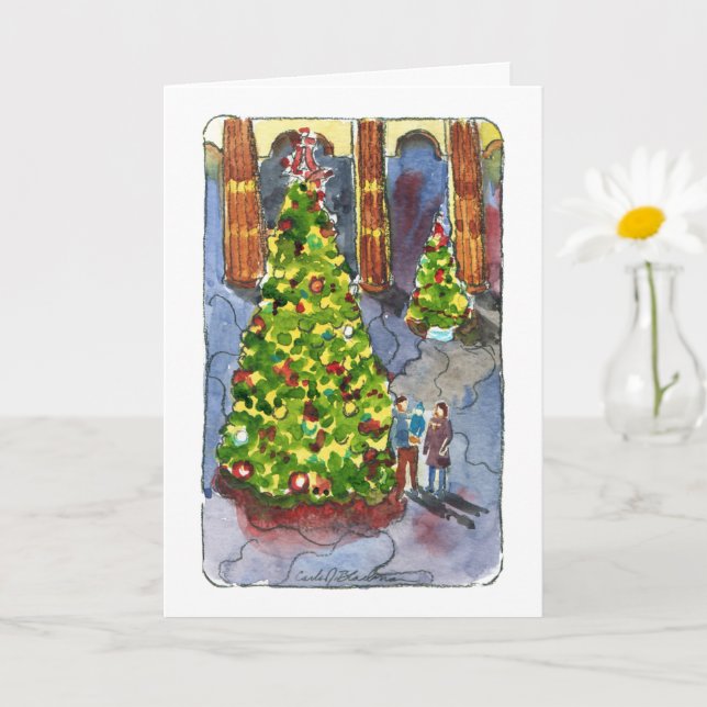 Cartes de vœux Arbres de Noël à Playhouse Square (Petite plante)