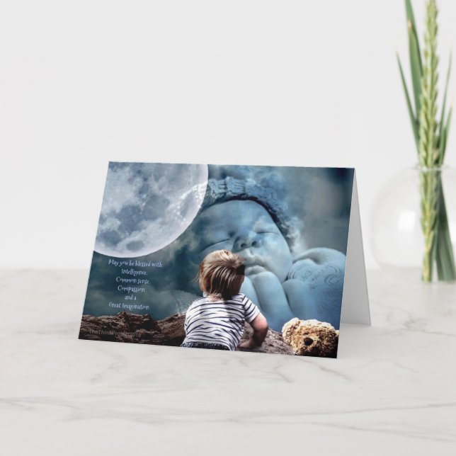 Cartes de vœux avec bénédictions 2 pour un bébé ga (Devant)